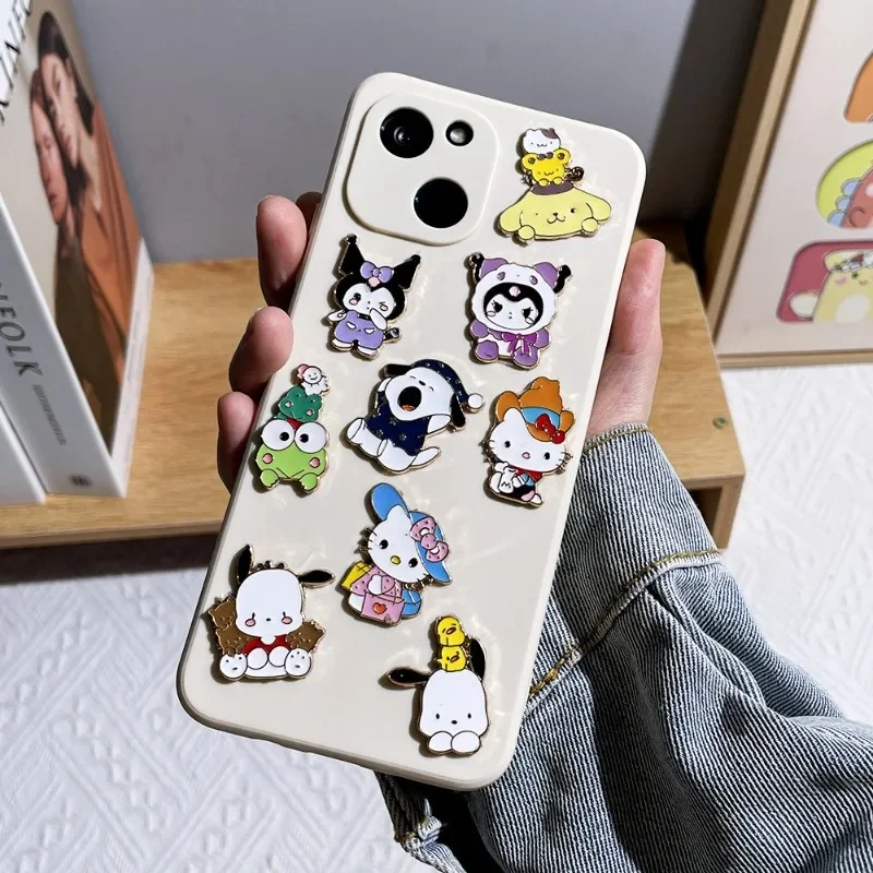 

Sanrio Hello Kitty Metal Stickers Anime Action Figure Kuromi Pochacco Cute Cartoon Phone Refrigerator Magnet Girl Christmas Gift