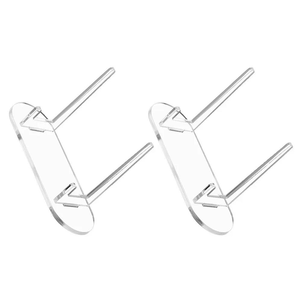 

2pcs Clear Display Stand Acrylic Transparent Storage Rack For Photo Picture Frame Book Jewelry Organizer Small Plate Holder