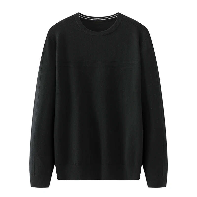 

Spring Autumn New Style Men's Casual round Neck Thin Knitted Sweater Easy to Wear Straight Tube Long Sleeve Basic Youth Fashion