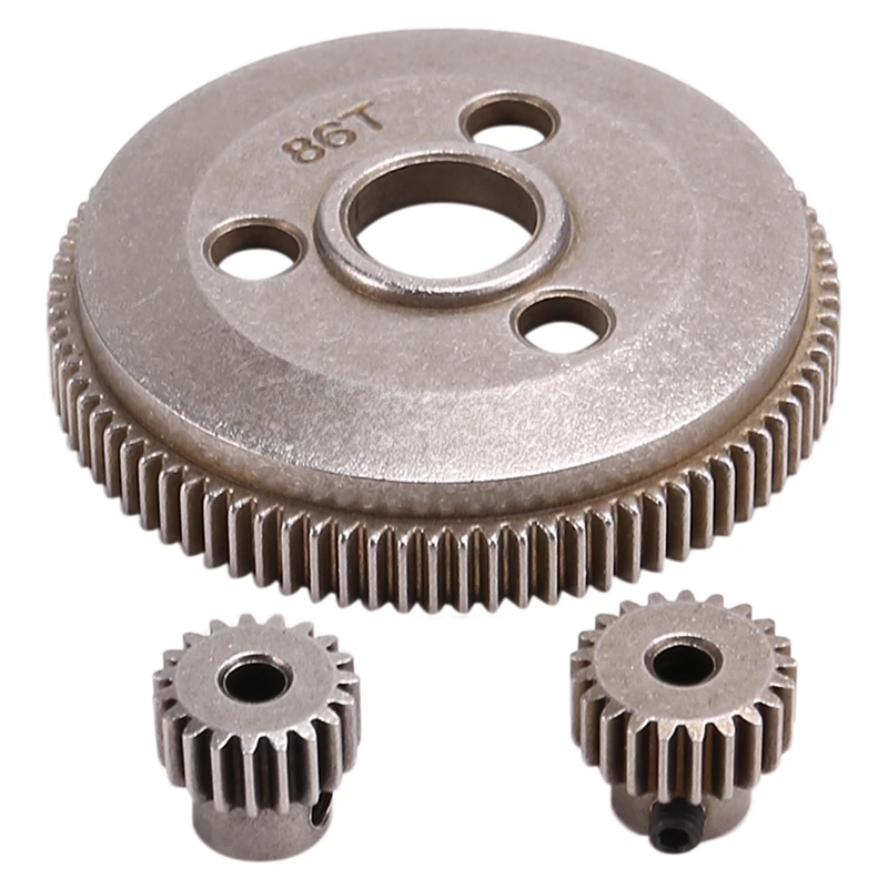 Metal Steel 48P 86T Spur Gear For 1/10 2WD Slash/Rustler Stampede With 19T 21T Pinion Gear Sets Replace 4686