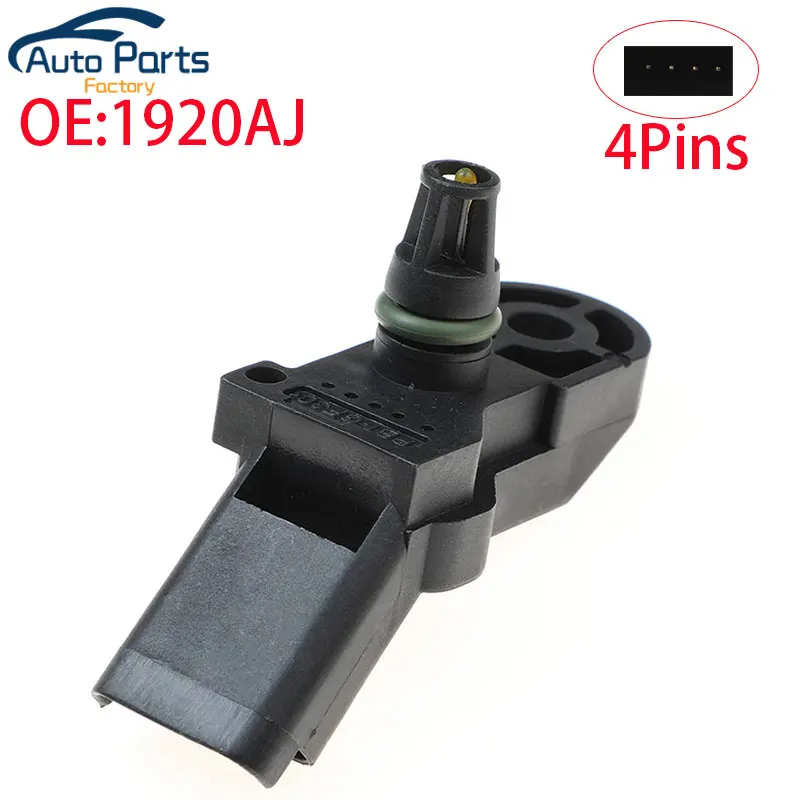 New Map Sensor Intake Air Pressure Sensor For Peugeot Citroen Fiat 1920AJ 467680 963658 82145 9639381480 F01R00E010 96365830