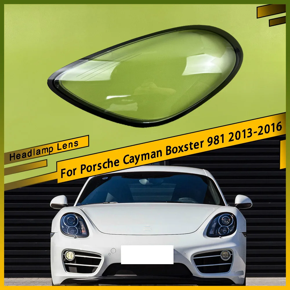 

Headlamp Light Case Transparent Lampshade Lamp Shell Headlight Lens Glass Cover For Porsche Cayman Boxster 981 2013 - 2016