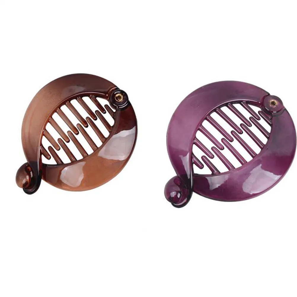 

4Pcs Resin Hairpins Cowhells Design Non-Slip Hair Clips for Women Elegant Styling Tool Fashionable Hair Accessories Light Coffee