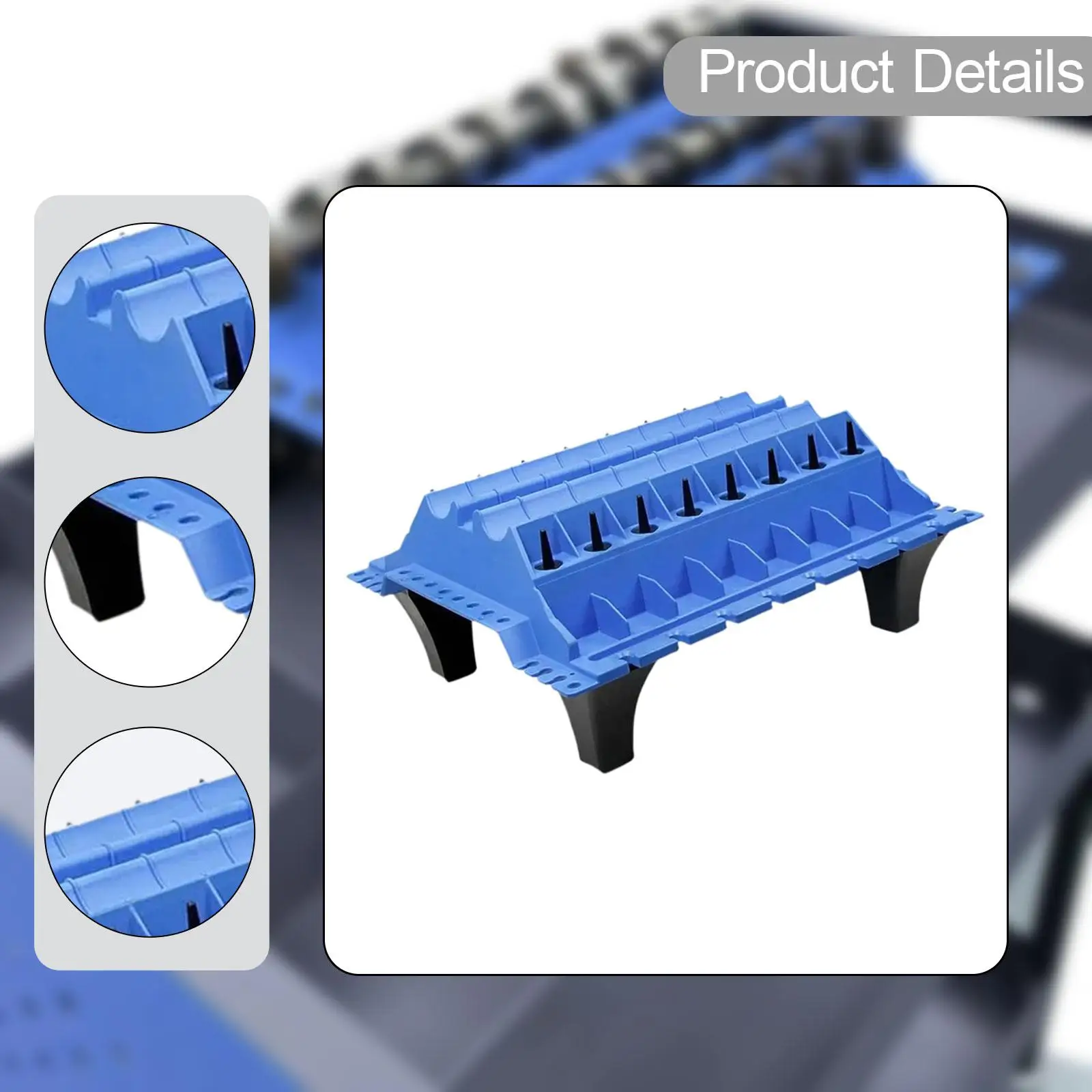 エンジンシリンダーヘッドトレイ、オーガナイザーバルブトレインオーガナイザートレイ、丈夫なグローブ付きブルー、アクセサリーストア車シリンダーヘッドパーツ