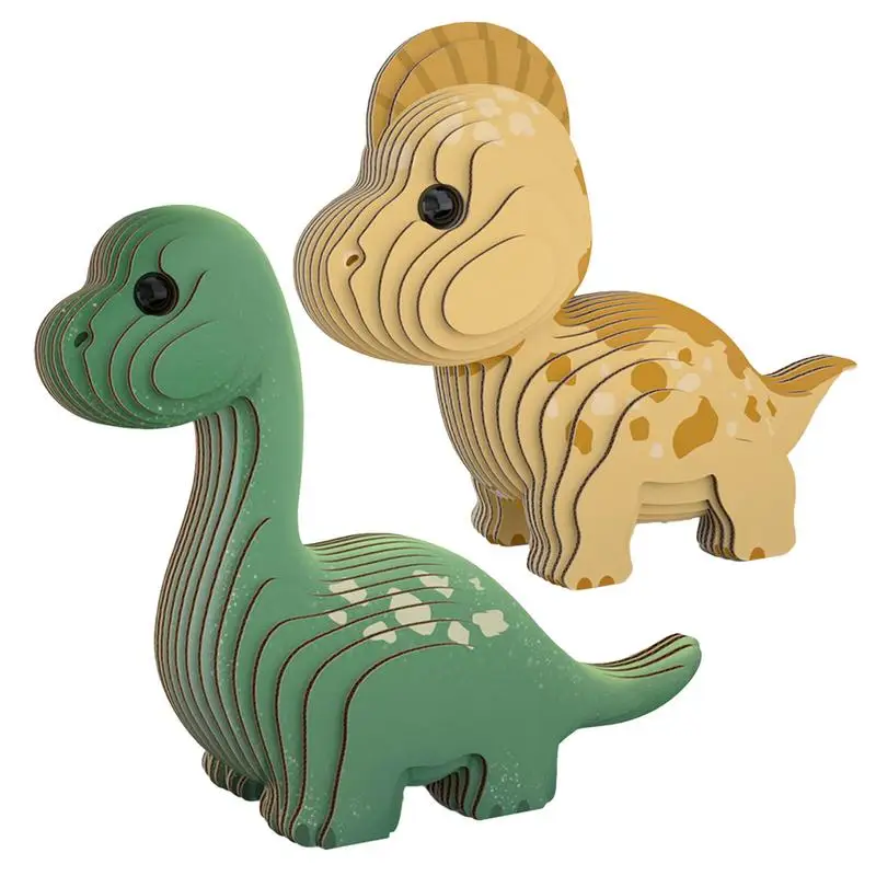 

Dinosaur Puzzle Corythosaurus Diplodocus Jigsaw Toy Montessori Hand-Eye Coordination Dinosaur Learning Activity Educational Toy