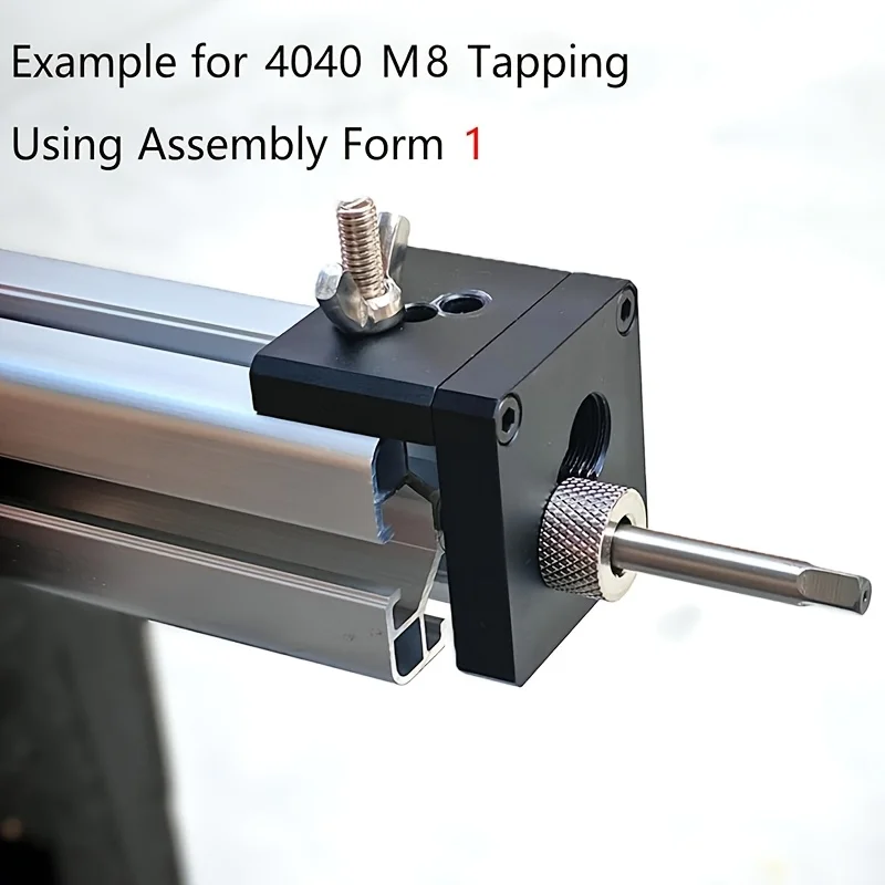 1 Satz Aluminiumprofil-Bohrführung, M6/M8 Lochbohrvorrichtung für Standard-Aluminium-Strangpressprofil der Serien 20/30/40 – Detail 2