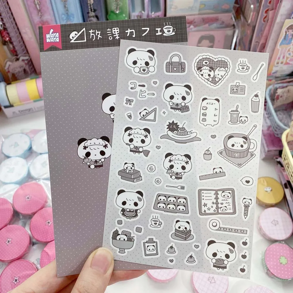 1Pc Graffiti Animal Deco Stickers Korean Stationery Cute Card Sticker For Scrapbooking Arts Diy Crafts Album Journal Planner