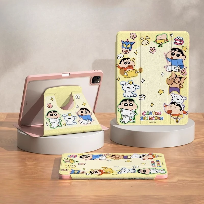 

MINISO Shin-chan для ipad Чехол Ipad 9/10/11 A16 11 дюймов Air 3 4 5 10,9 дюйма M2 M3 Защитный чехол для iPad Pro4 5 6 12,9 дюйма M4 Чехол для планшета