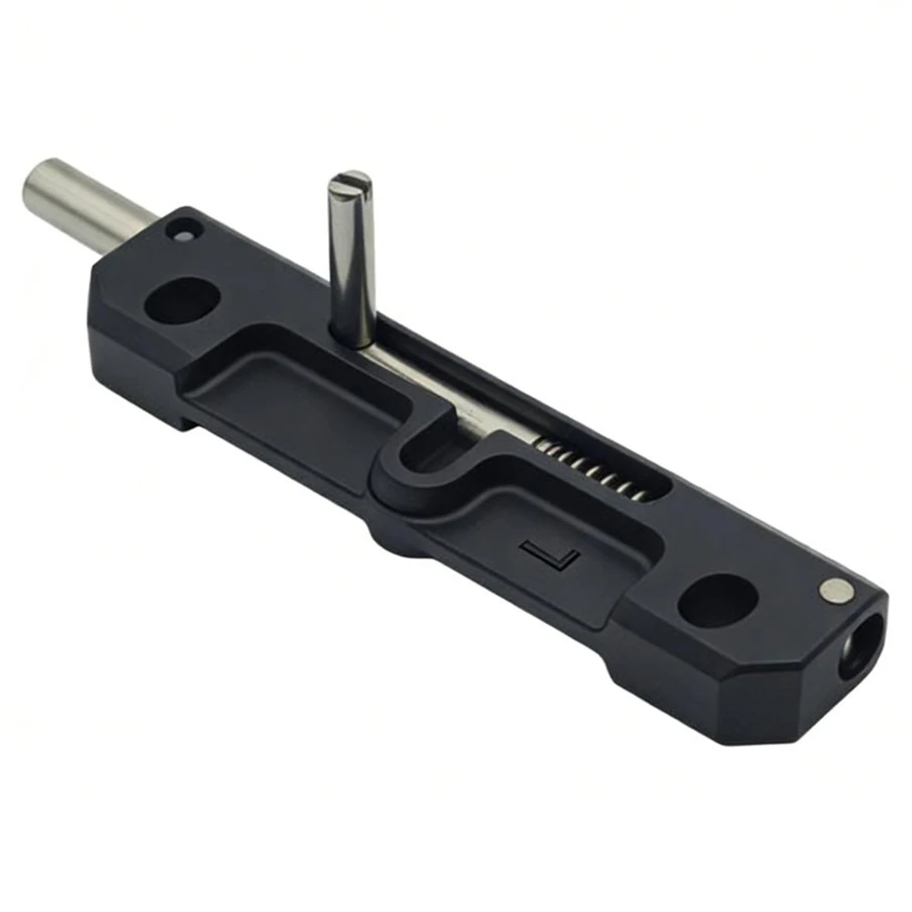 For Industrial Device Doors Right Flush Bolt Zinc Alloy Latch Easy Screwdriver Installation Spring-loaded Mechanism