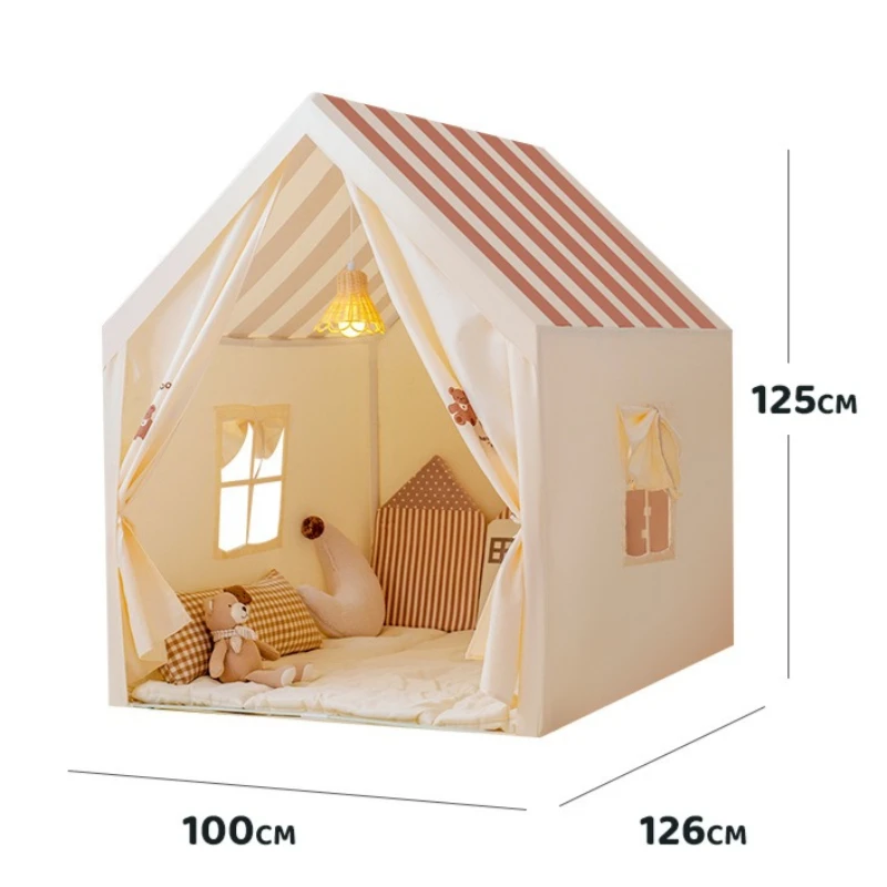 Crianças indoor brinquedo tenda jogo playhouse crianças tenda de segurança estável respirável meninas tendas casa bonito pano casas sem acessórios