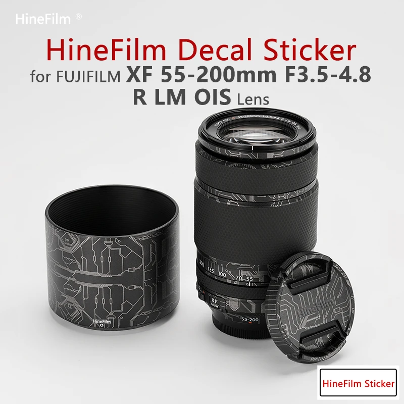 

Hinefilm Skin for Fuji 55-200 Lens Decal Skin for Fujifilm XF55-200 F3.5-4.8 Lens Sticker 55 220 Lens Skin Wrap Cover Film