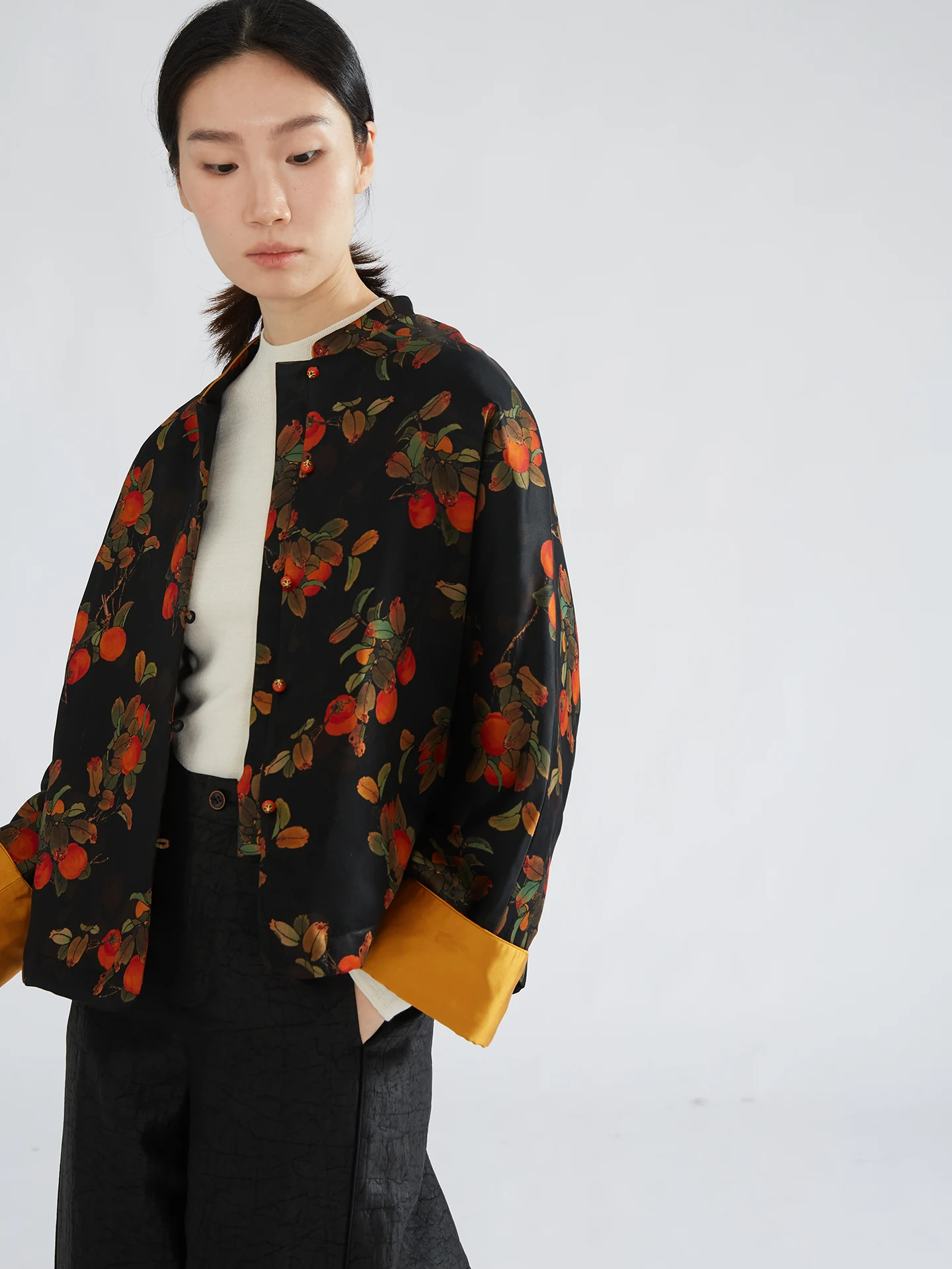 

Шёлковая ткань «Облако», хлопковый жакет, женский, из тонкого сатина, с двойным хлопковым наполнителем, традиционный китайский костюм, длинный пальто-накидка