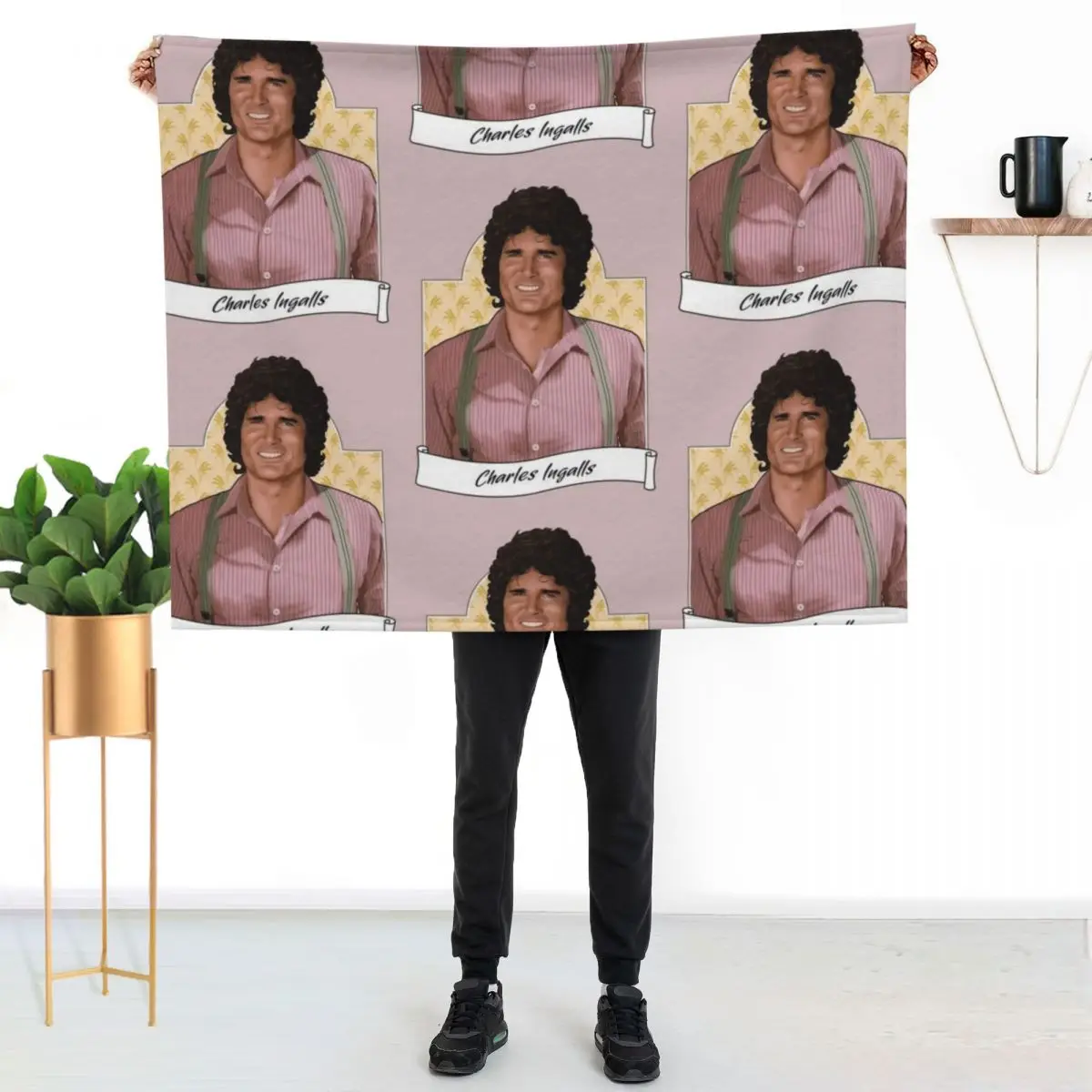 Charles Ingalls Throw Blanket Heavy Hairys Sofa Quilt Soft blankets and throws bed plaid Blankets