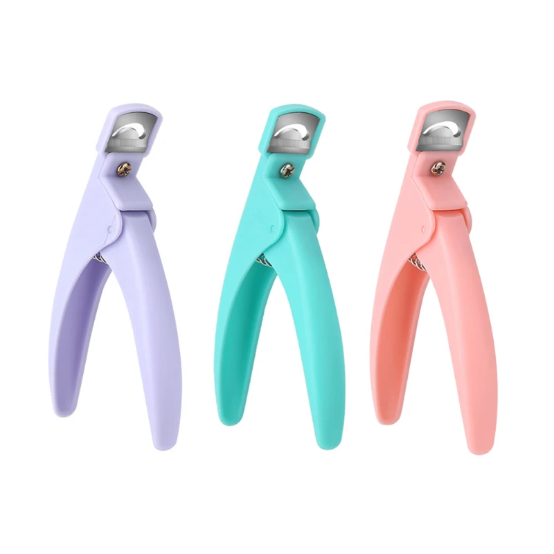 Professional Nail Art Clipper Special Word Type U False Tips Edge Cutters Colorful Guillotine Cut False Nail Knife Nail Tools