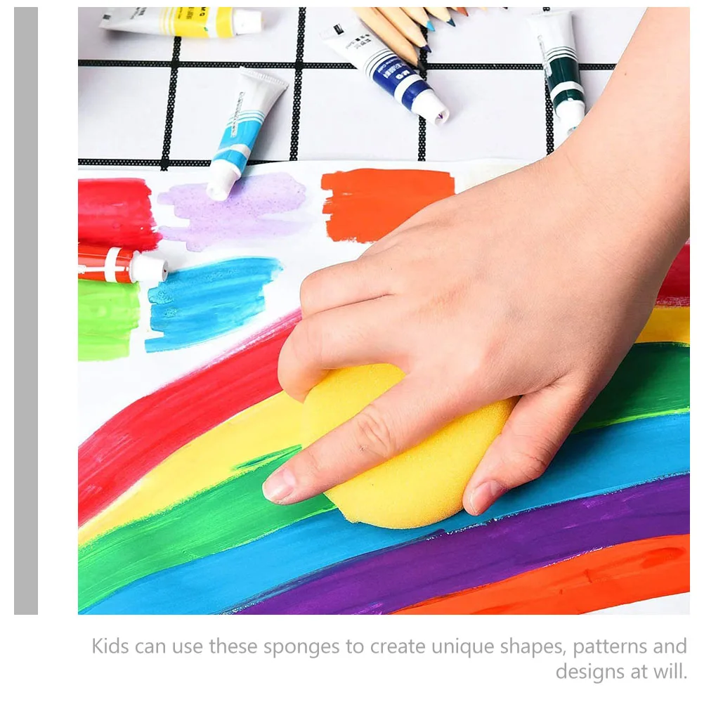 

25pcs Painting Sponge Strong Brush Round Artist Sponges Kids Graffiti Supply Set Easy Clean Watercolor Art DIY Tools