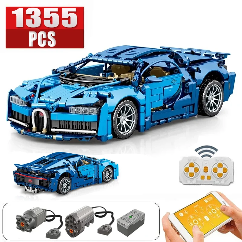 Creative Technical Bugattied Sports Racing Car Building Blocks Lamborghinied MOC Models Assemble Bricks Vehicle Toy Gift For Kid