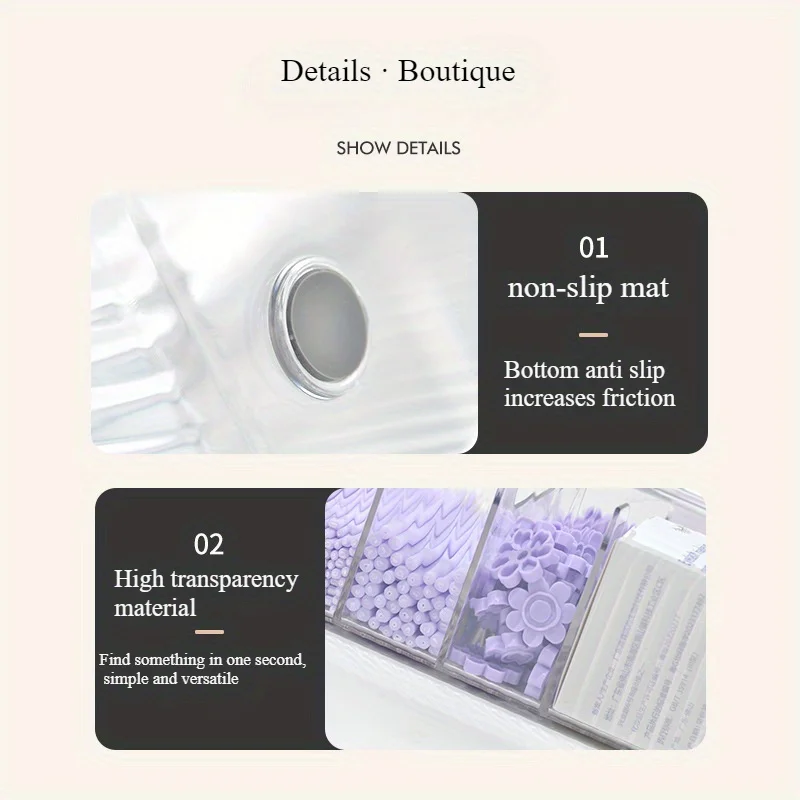 Eyelash Beauty Organizer Display Rack Eyelash Extension Supplies Storage Display Box for Grafting Lash Extension Cosmetic Holder