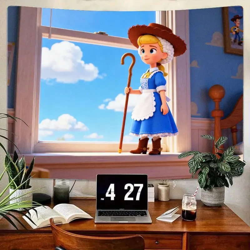 

Гобелен Bo Peep Toy Story, милое синее платье, овчарка, настенное искусство для детской комнаты, спальни, гостиной, Disney Pixar Fan G