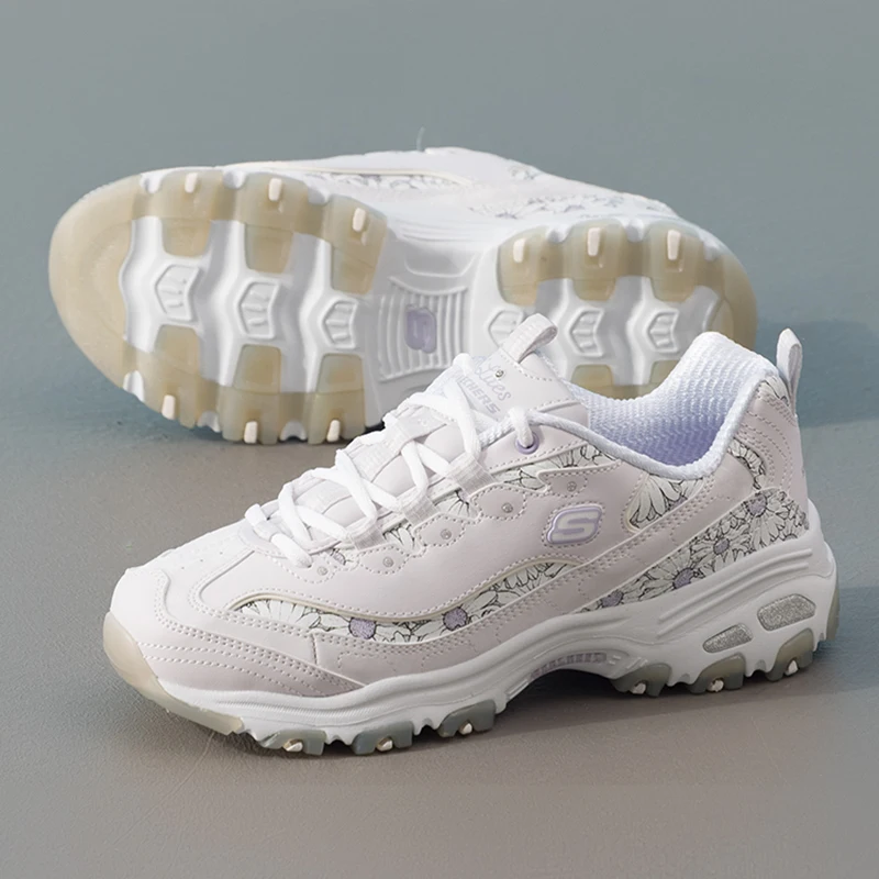 Skechers Women's Shoes Panda Sneakers with Thick Soles, Simple and Lightweight, Versatile and Breathable Casual Shoes 150538-Lglv
