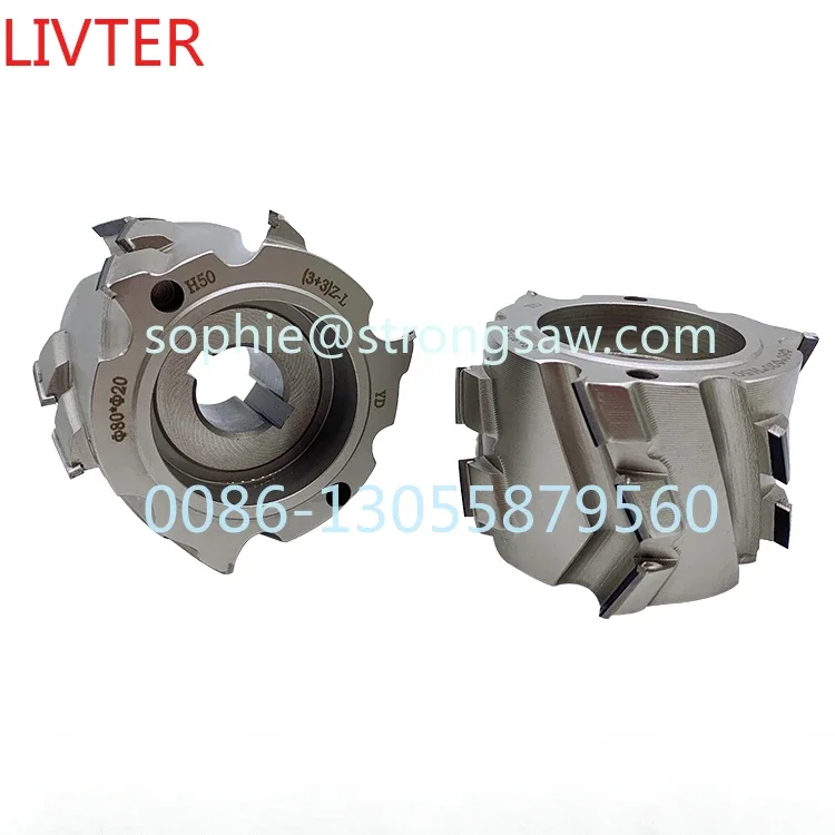 Livter 80x20xH35mm~H65mm PCD Pre-Milling Cutter Single Keyway Diamond Milling Cutter for NANIXNG Edge Banding Machine