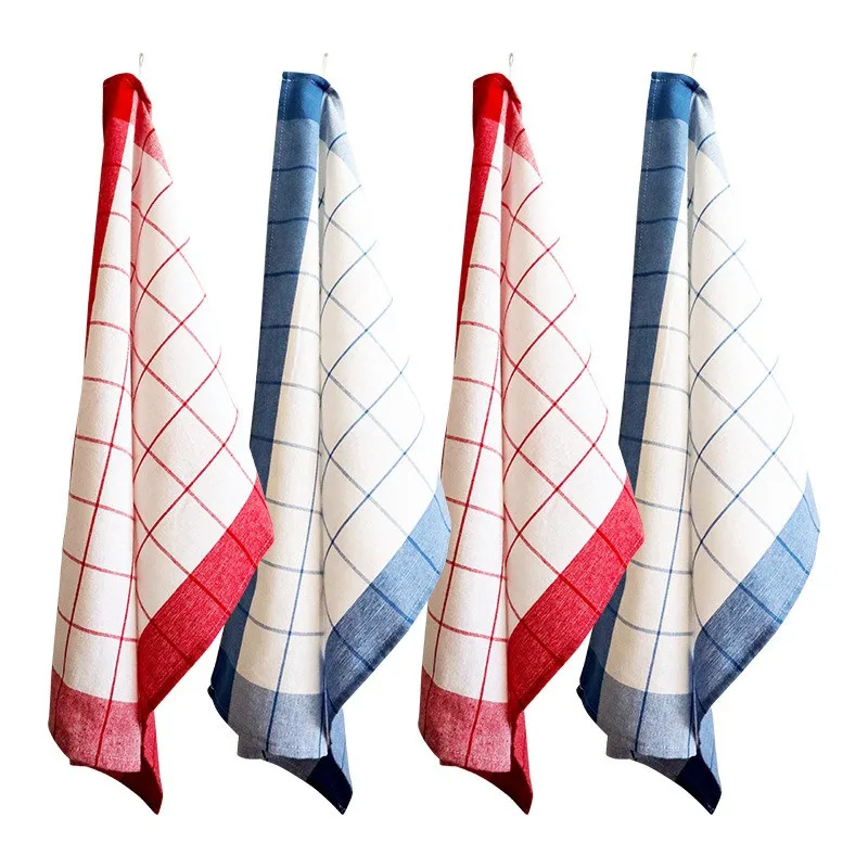 

1Pc 50x70cm Classical Plaid Cotton Cloth Dinner Table Napkin Kitchen Cleaning Tea Towel Home Decoration