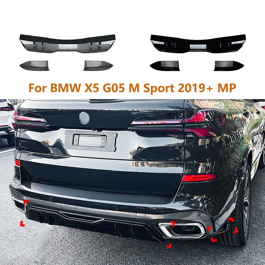 

Car Rear Bumper Lip Rear Corner Kits For BMW X5 G05 M Sport 2019+ MP Tail Spoiler Body Exterior Protector Decoration Accessories