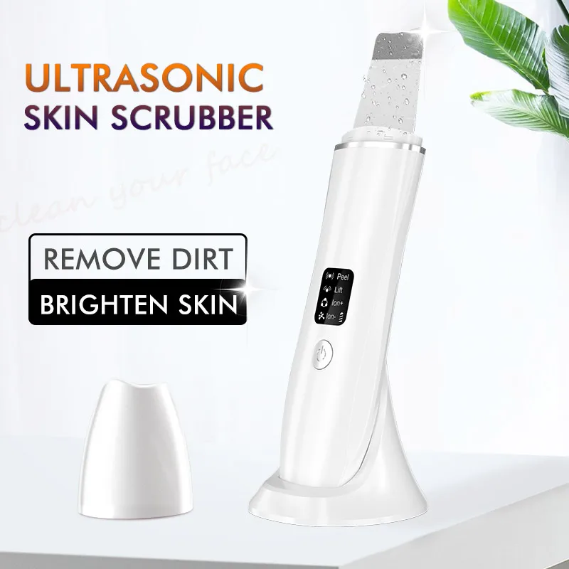 Elettrico Ad Ultrasuoni Scrubber Della Pelle Vibrazione Viso Spatola Peeling Rimozione di Comedone Lifting Del Viso Pulizia Ad Ultrasuoni Cura Della Pelle