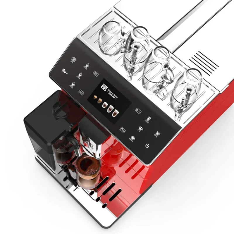 مزبد حليب كهربائي ذاتي التنظيف ، حبة واحدة إلى كوب بلمسة واحدة ، لاتية كابتشينو ، استخدام المكتب المنزلي ، ماكينة قهوة أوتوماتيكية