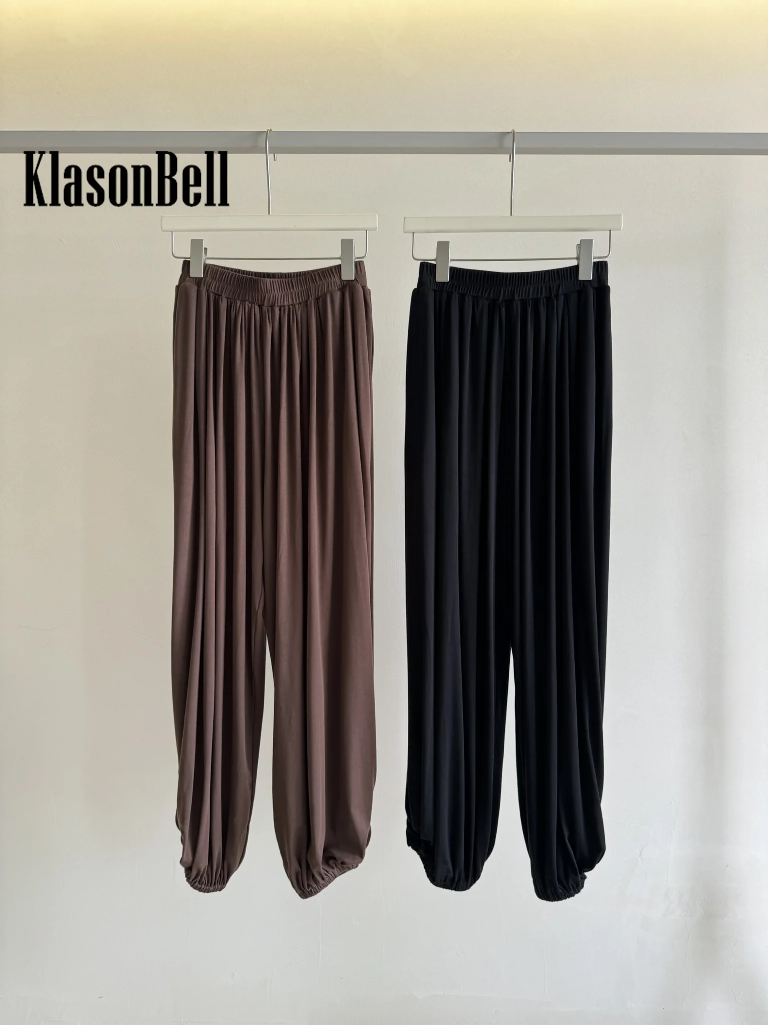 12.20 KlasonBell Fashion All-matches Elastic Waist Loose Comfortable Pants Women