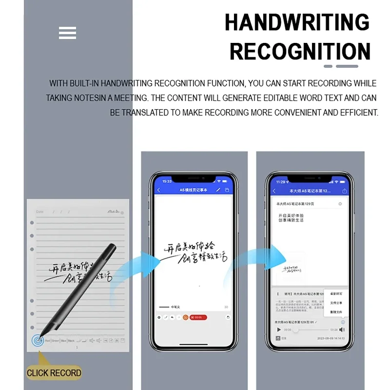 Smart AI Paper Screen Synchronous Notebook Set bluetooth Connection Design Painting Handwriting Electronic Book Smart Pen