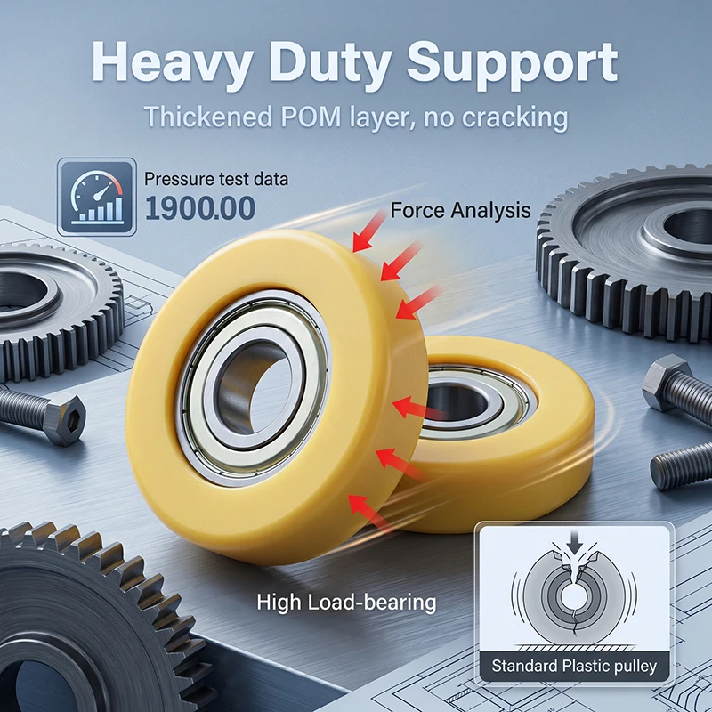 4pcs OD 30mm Plastic Coated Bearing Roller 10x30x11 BS600030-11 Drawer Window Door POM Pulley 10*30*11 Nylon Guide Wheel
