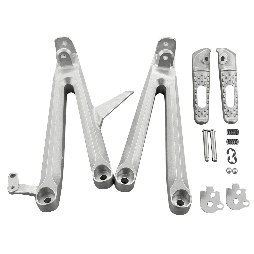 1Pair Motorcycle Aluminum Footrest Rear Passenger Rear Foot Pegs Brackets for Honda CBR1000RR CBR 1000 RR 2004 2005 2006 2007