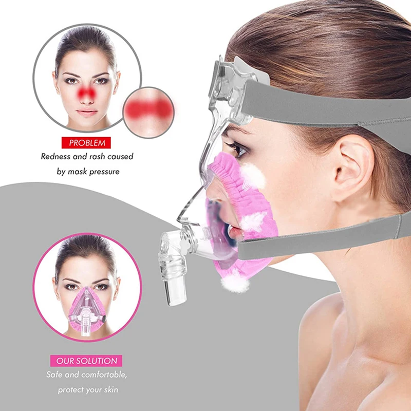 Universal 1PC Mask Liners Reusable Fabric Comfort Covers Reduce Air Leaks Skin Irritation Covers Nose and Mouth