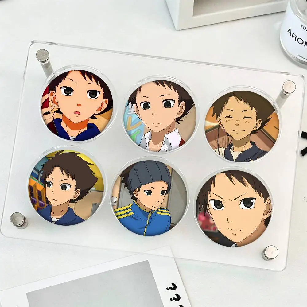 Anime My Little Monster Sasahara Sohei Round Badge Lapel Pin Backpack Clothing Jewelry Accessories Gift Brooch
