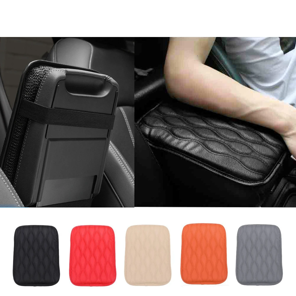 

Leather Car Armrest Mat Auto Armrests Storage Box Mats For Cayman 987C Cayenne Mancan Boxster 911 Panamera Car Armrest Protector