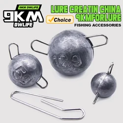 9KM 10Pcs Cheburashka Weights Cheb Ball Sinkers Hook Connector Freshwater