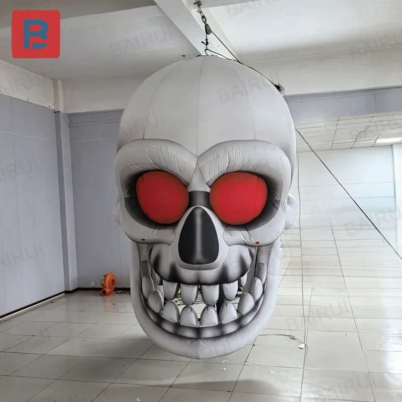 Inflatable skull, Halloween inflatable skull, inflatable zombie head, festive decoration