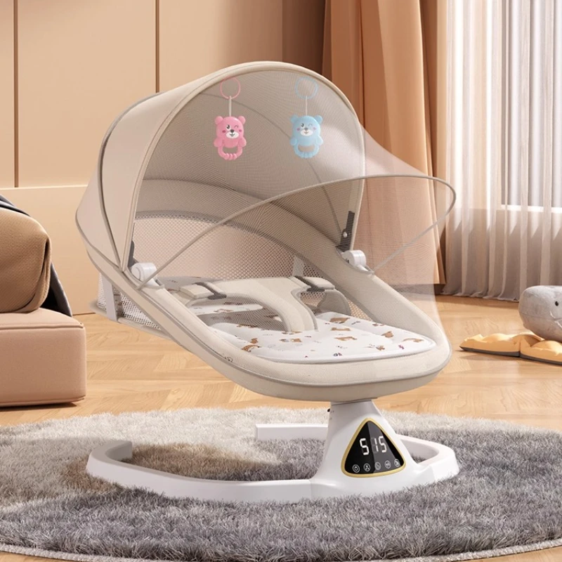 

Детские качели для младенцев, портативные детские кресла-качалки с дистанционным управлением Bluetooth / 5 скоростей движения, детские качели, предназначенные для новорожденных