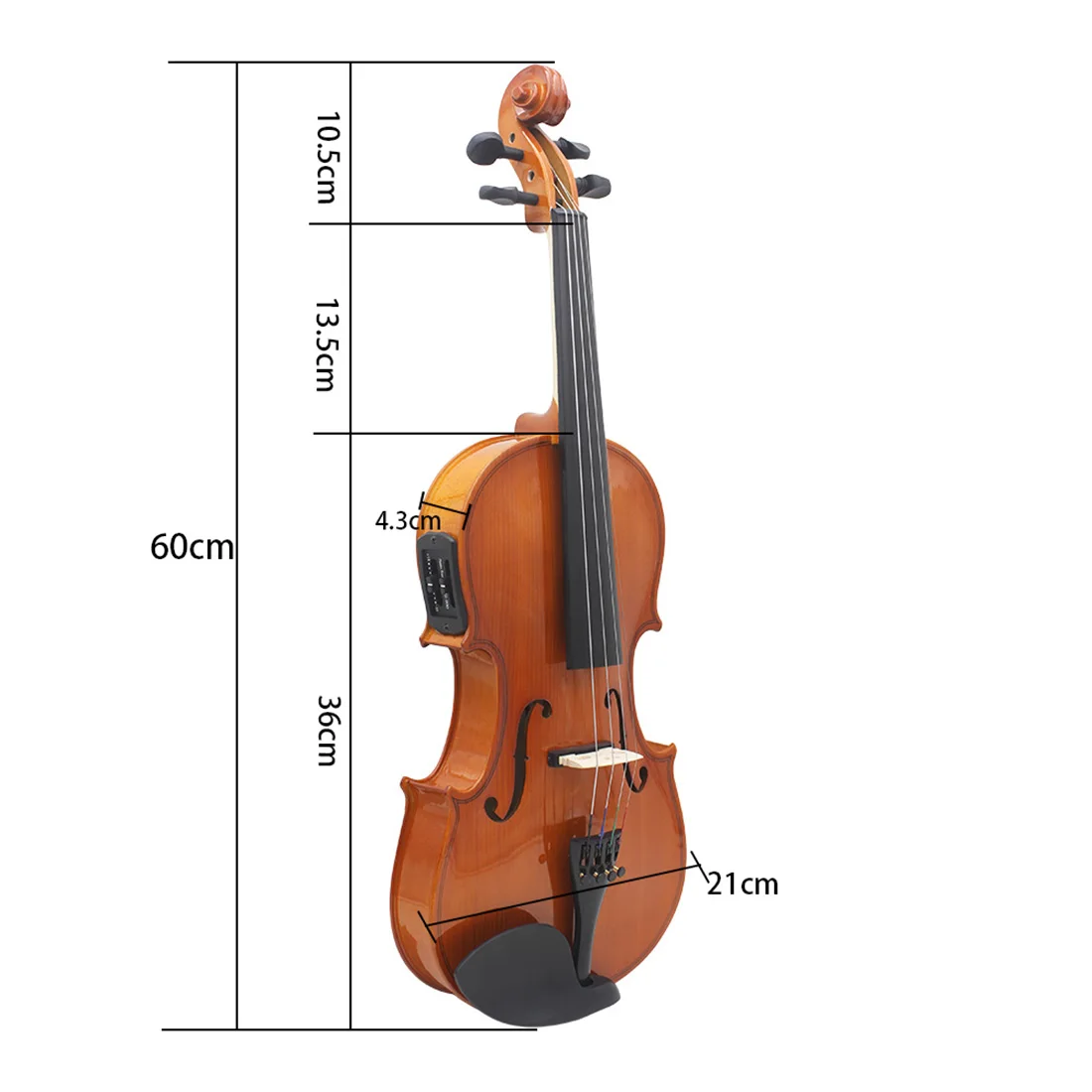 Astonvilla Nature 4/4 Electric Violin Solid Wood Acoustic Violin with Bow Case  Connection Cable Fiddle Parts & Accessories