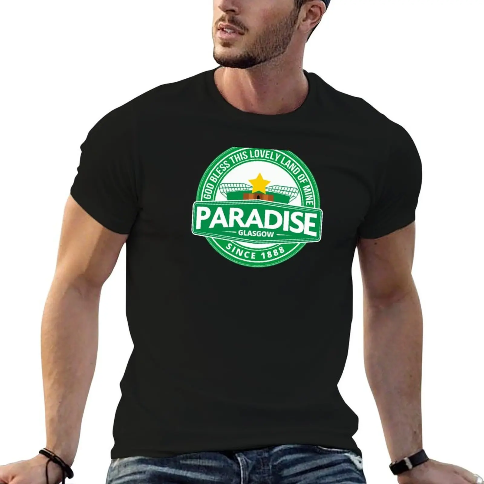Camiseta God Bless This Lovely Land Of Mine Celtic Glasgow, camiseta básica informal de algodón de manga corta