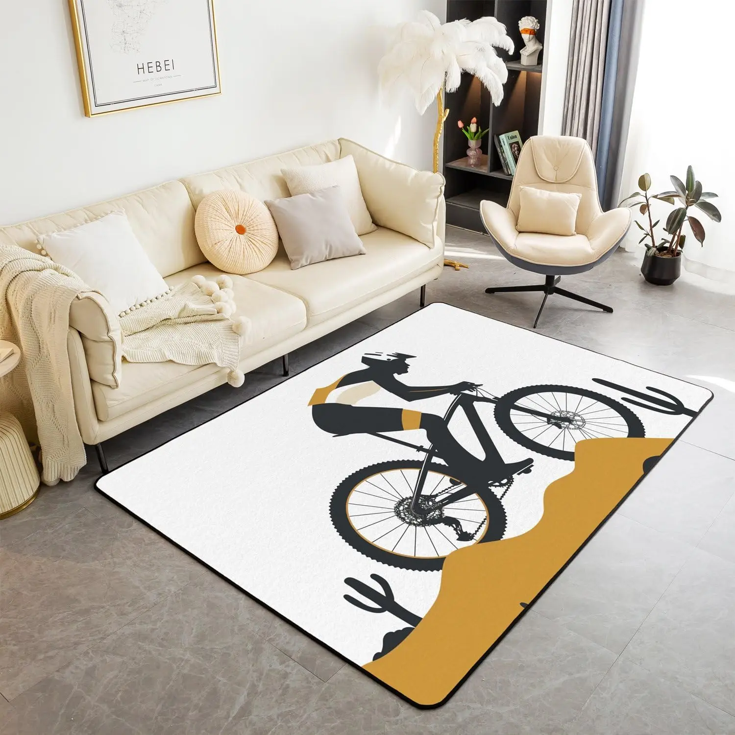 Retro Motorcycle Area Rug Carpet Moto Fans Non-slip Large Door Step Mat Bathmat for Living Room Bedroom Entrance Home Decoration