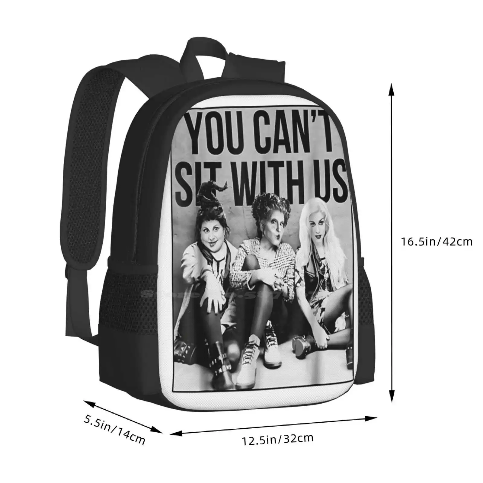 You Can\'T Sit With Us Funny Tshirt School Bags Travel Laptop Backpack Hocus Pocus