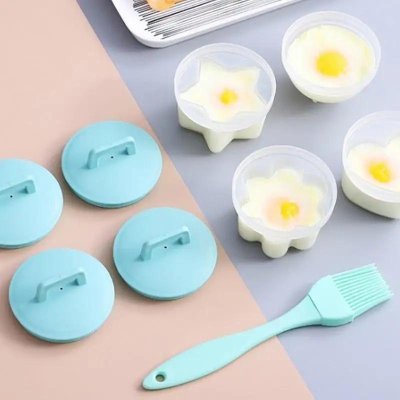 Individual Egg Boiler Silicone Poached Egg Cups for Boiling Eggs Poached Egg Holder Mold Hardboiled Egg Making Poached Egg