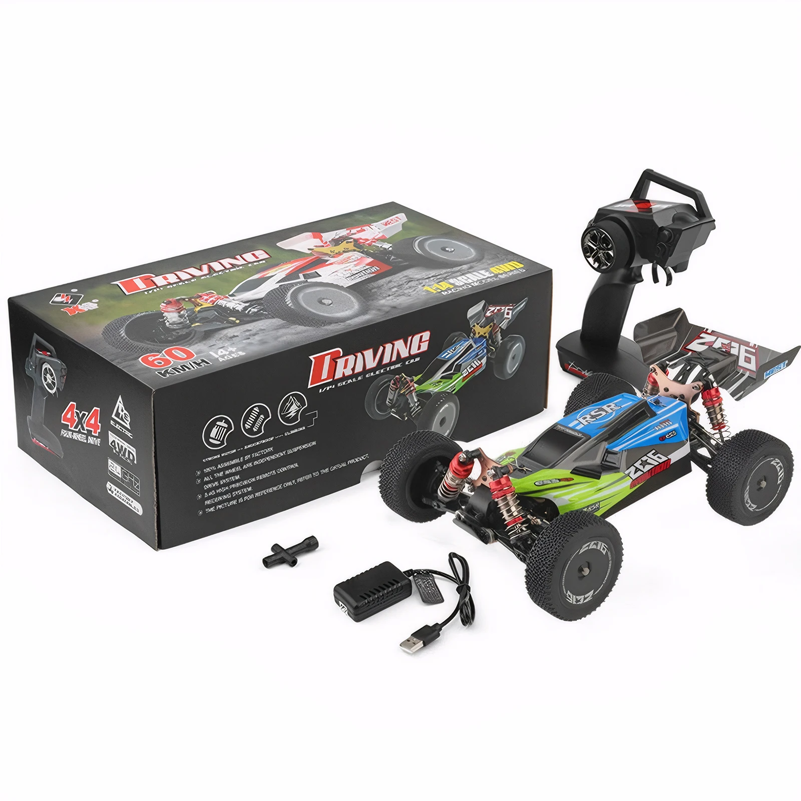 Remote Control Racing Car With Hardware Oil Pressure Shock Absorber Racing RC Car High Speed Drift