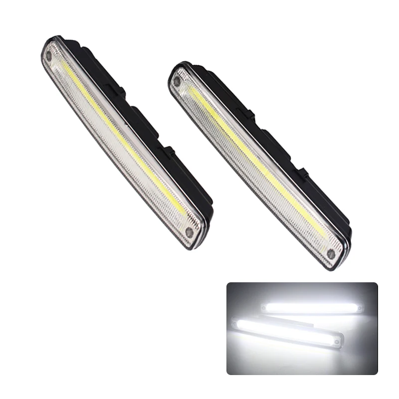 2Pcs/Set DRL External Light 100% Waterproof COB Fog Driving Day Lamp with On/Off Fucnction Daytime Running Lights