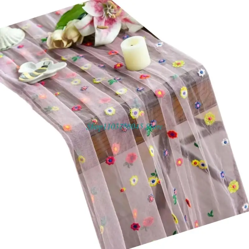 R53F bestickte Tischabdeckung Waschbarer Polyester für Festivalversammlungen – Detail 10