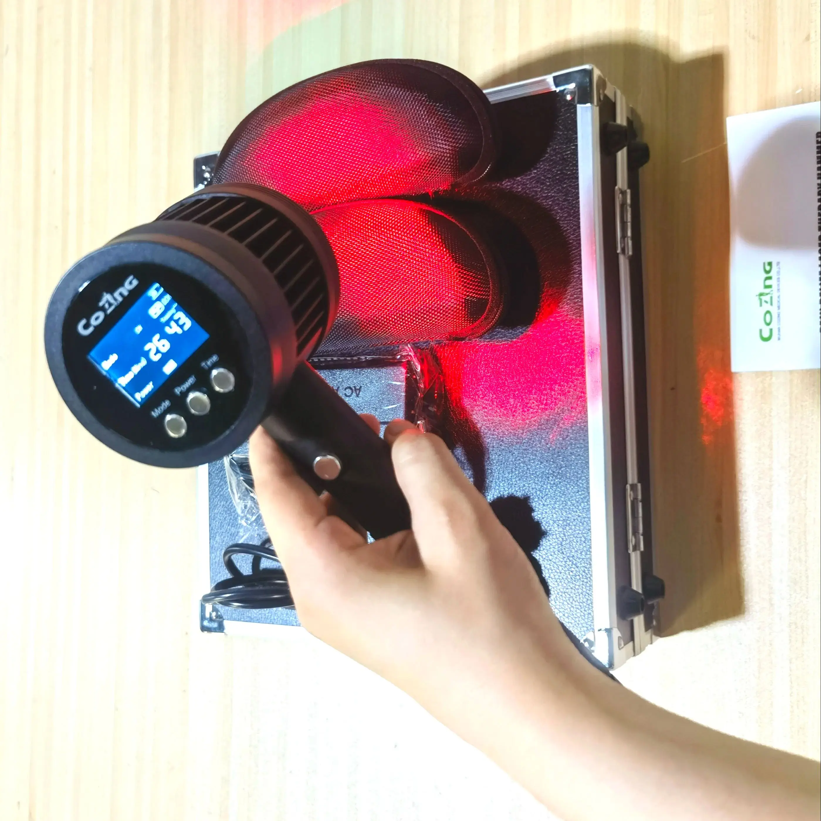 

Portable 1295mW Cold Laser Pain Relief Device 808nm*19+650nm*6 for Dog Joint Healing, Anti-Inflammatory, CE Certified