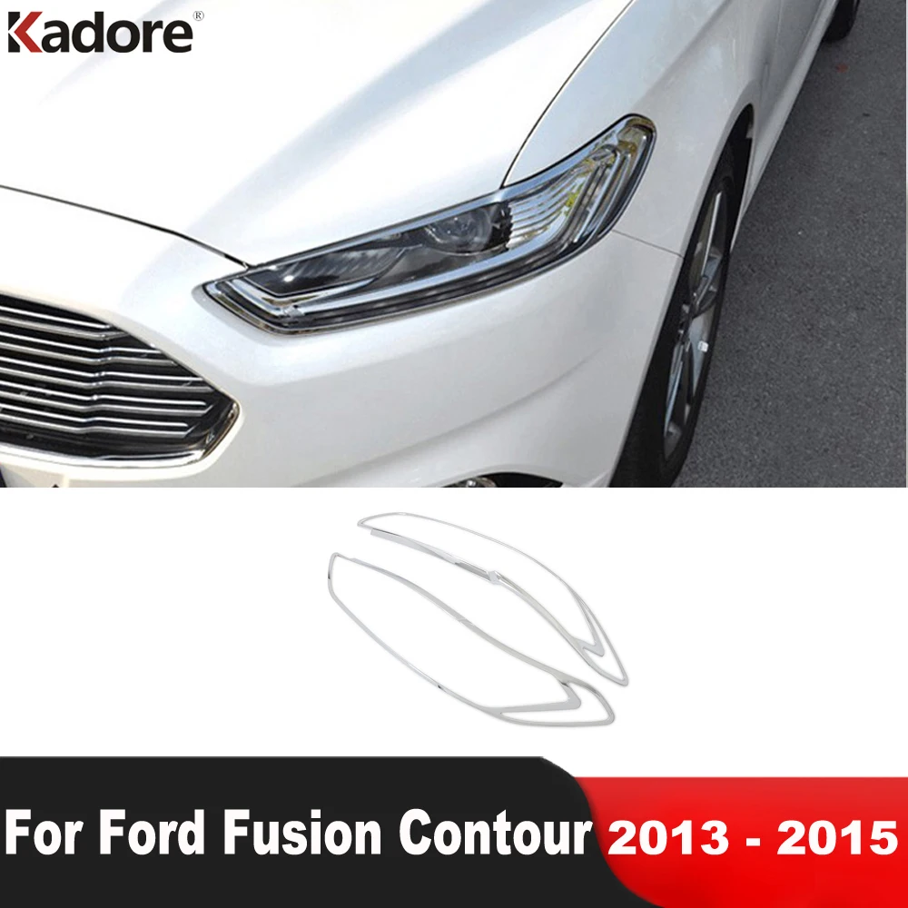 

Для Ford Fusion contour 2013 2014 2015 ABS Хромированная передняя фара s, крышка лампы, отделка, передсветильник фара, молдинговая полоса, автомобильные аксессуары