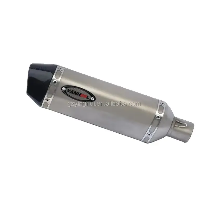 

STLF Small Hexagonal Shape Stainless Steel Carbon Fibre Universal Motorcycle Muffler Parts