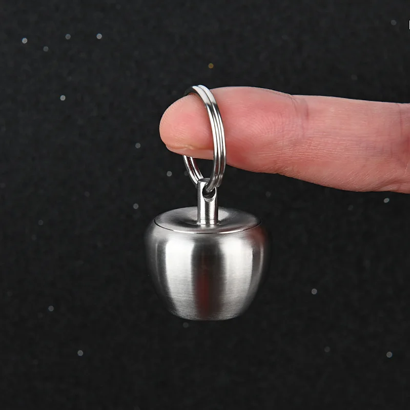 Hidden Safe Jewelry Necklace Storage Box Mini Stainless Steel First Aid Medicine Bottle EDC Waterproof Sealed Pill Box Key Chain